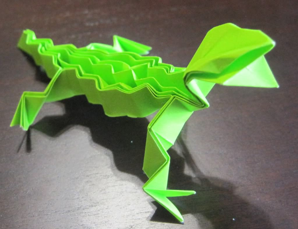 Origami Lizard – Graceincrease Custom Origami Art