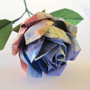 Customized Text Rose | Wedding Vows Keepsake Origami Rose