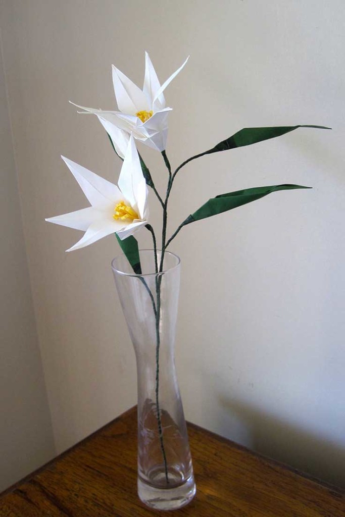 Easter Lily Origami Flower Bouquet Graceincrease Custom Origami Art
