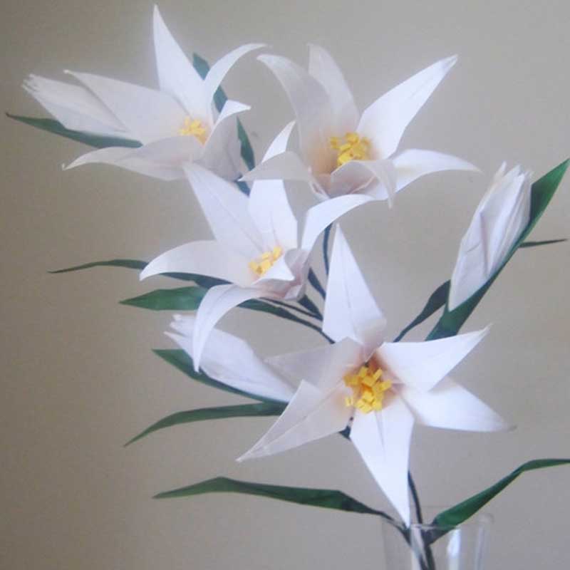Easter Lily Origami Flower Bouquet Graceincrease Custom Origami Art