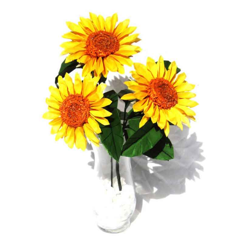 origami sunflower bouquet