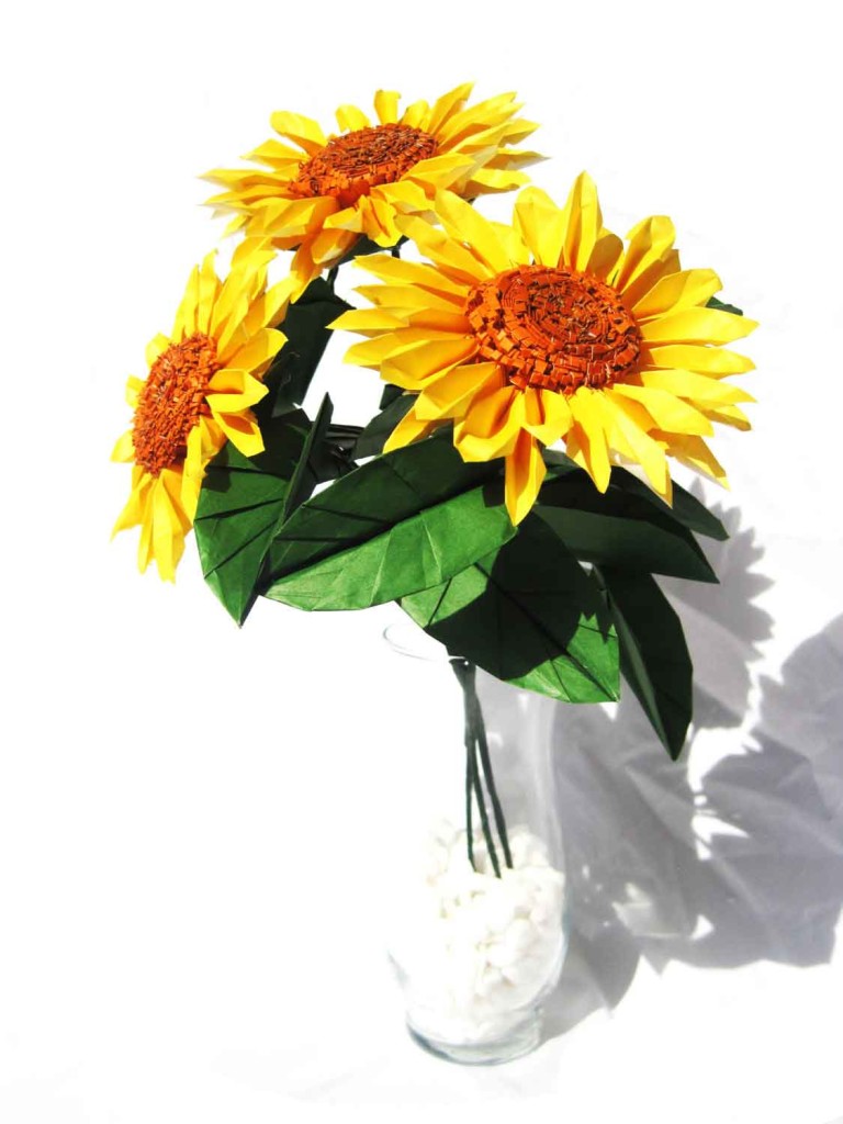 Origami Sunflower Graceincrease Custom Origami Art