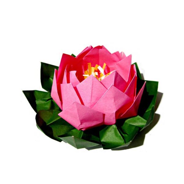 pink origami lotus