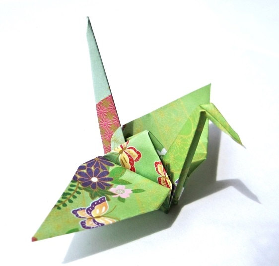 Free Shipping* 100 small origami cranes in Japanese pattern origami paper