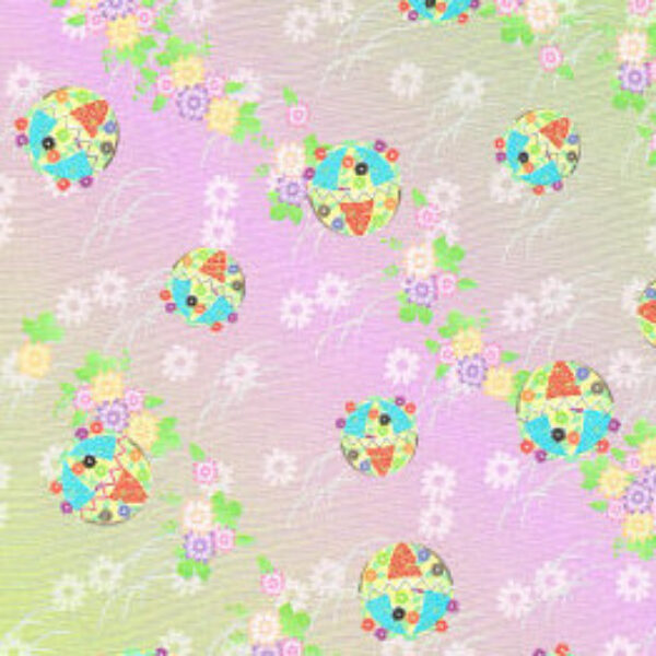 Japanese Pattern Paper Cranes, Purple Kimono Print