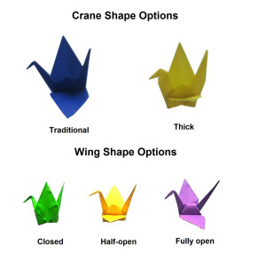 how to open origami cranes' wings