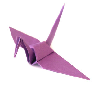 light purple origami crane