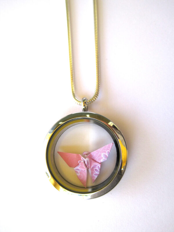 paper butterfly necklace