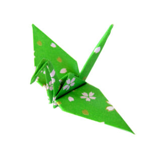 cherry blossom paper crane