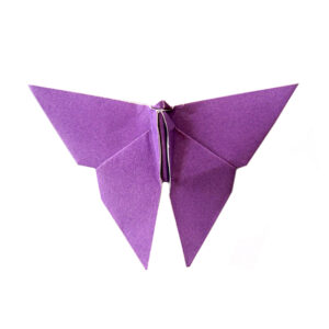 deep purple origami butterfly