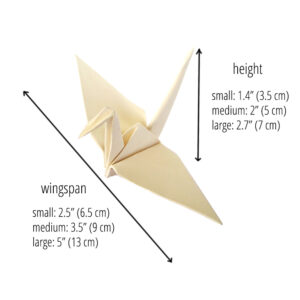 White Origami Cranes