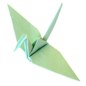 Origami Peace Crane, Mint Green