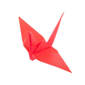 Red Origami Paper Cranes