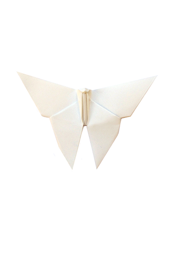 white paper butterflies origami