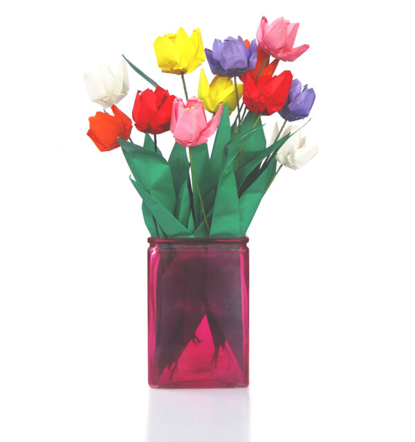 artisan origami tulip bouquet